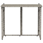 HKH Mesa de Jardim Dobrável 90x51x75 Cm Vime Pe - Cinzento