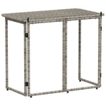 HKH Mesa de Jardim Dobrável 90x51x75 Cm Vime Pe - Cinzento