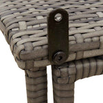 HKH Mesa de Jardim Dobrável 90x51x75 Cm Vime Pe - Cinzento