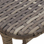 HKH Mesa de Jardim Dobrável 90x51x75 Cm Vime Pe - Cinzento