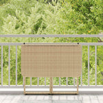 HKH Mesa de Jardim Dobrável 90x51x75 Cm Vime Pe - Bege