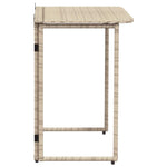 HKH Mesa de Jardim Dobrável 90x51x75 Cm Vime Pe - Bege