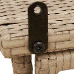 HKH Mesa de Jardim Dobrável 90x51x75 Cm Vime Pe - Bege