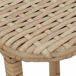 HKH Mesa de Jardim Dobrável 90x51x75 Cm Vime Pe - Bege