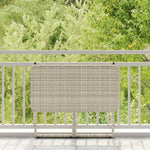 HKH Mesa de Jardim Dobrável 90x51x75 Cm Vime Pe -claro - Cinzento