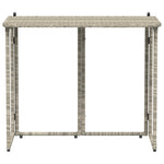 HKH Mesa de Jardim Dobrável 90x51x75 Cm Vime Pe -claro - Cinzento