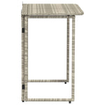 HKH Mesa de Jardim Dobrável 90x51x75 Cm Vime Pe -claro - Cinzento