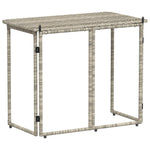 HKH Mesa de Jardim Dobrável 90x51x75 Cm Vime Pe -claro - Cinzento
