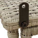 HKH Mesa de Jardim Dobrável 90x51x75 Cm Vime Pe -claro - Cinzento