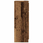 HKH Aparador em derivados de Madeira com 4 Gavetas 60 X 35 X 98,5 Cm - Madeira Velha