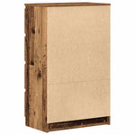 HKH Aparador em derivados de Madeira com 4 Gavetas 60 X 35 X 98,5 Cm - Madeira Velha