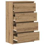 Aparador HKH de madera reconstituida con 4 cajones de 60 x 35 x 98,5 cm - Roble artesanal