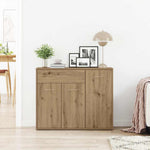 Aparador HKH en aglomerado de madera 88 x 30 x 70 cm - Roble Artesanal