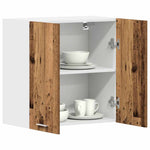 HKH Armário de Parede da Cozinha Lyon em Madeira Velha - 60x31x60 Cm