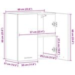 HKH Mueble Alto de Cocina de Hormigón - 60x31x60 Cm - Gris