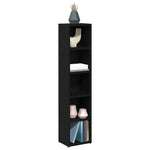 HKH Armarios para CD 2 Piezas en Roble - 21x16x93,5 Cm - Negro