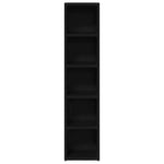 HKH Armarios para CD 2 Piezas en Roble - 21x16x93,5 Cm - Negro