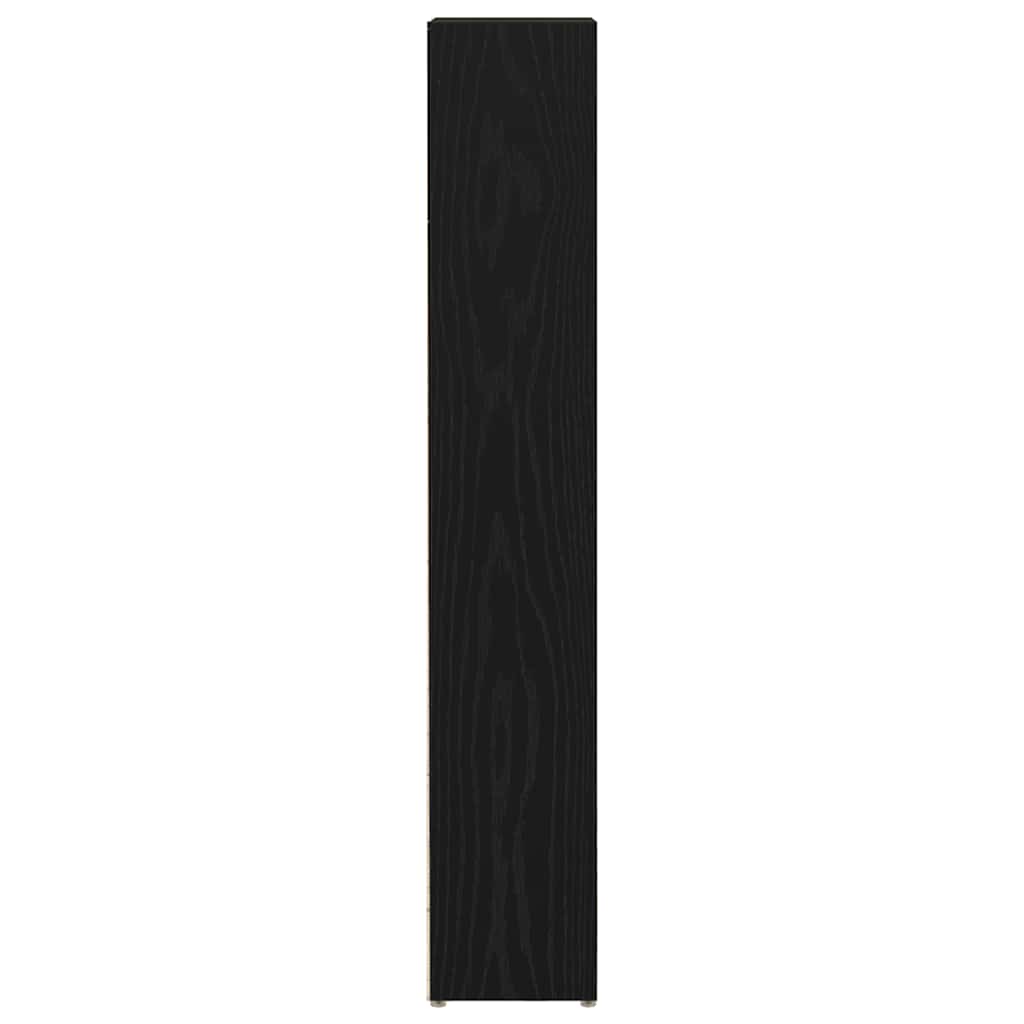 HKH Armarios para CD 2 Piezas en Roble - 21x16x93,5 Cm - Negro