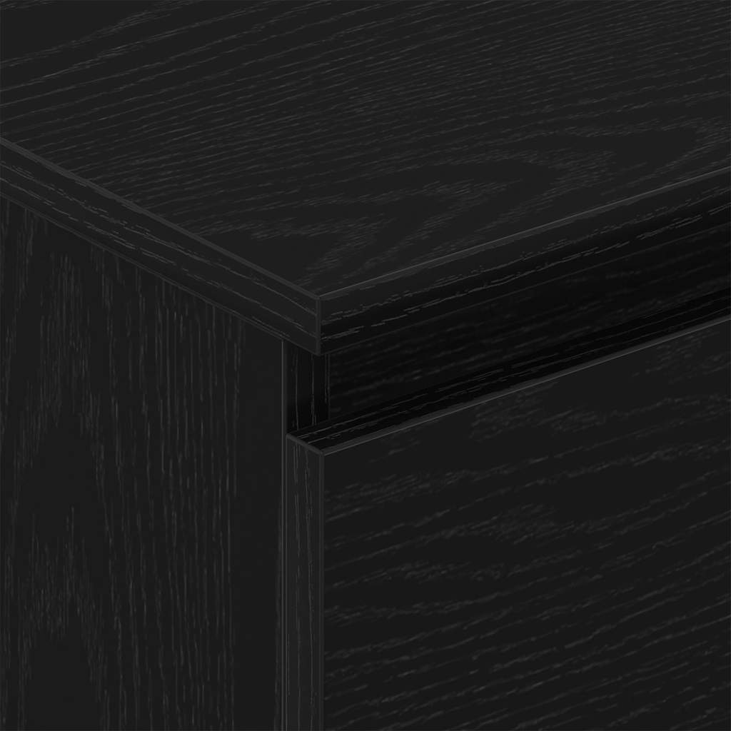 HKH Aparador em derivados de Madeira com 4 Gavetas 60 X 35 X 98,5 Cm - Carvalho Preto