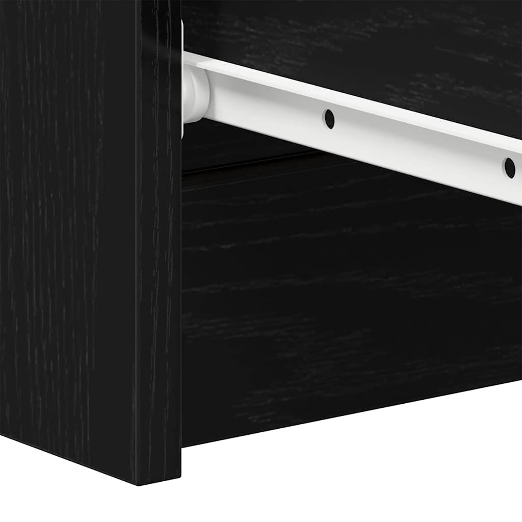 HKH Aparador em derivados de Madeira com 4 Gavetas 60 X 35 X 98,5 Cm - Carvalho Preto