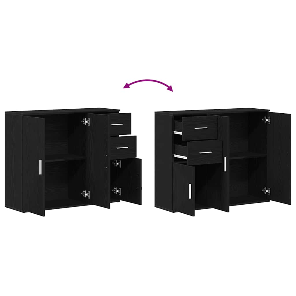 Aparador Clásico HKH en Madera de Ingeniería 91 X 29,5 X 75 Cm - Roble Negro