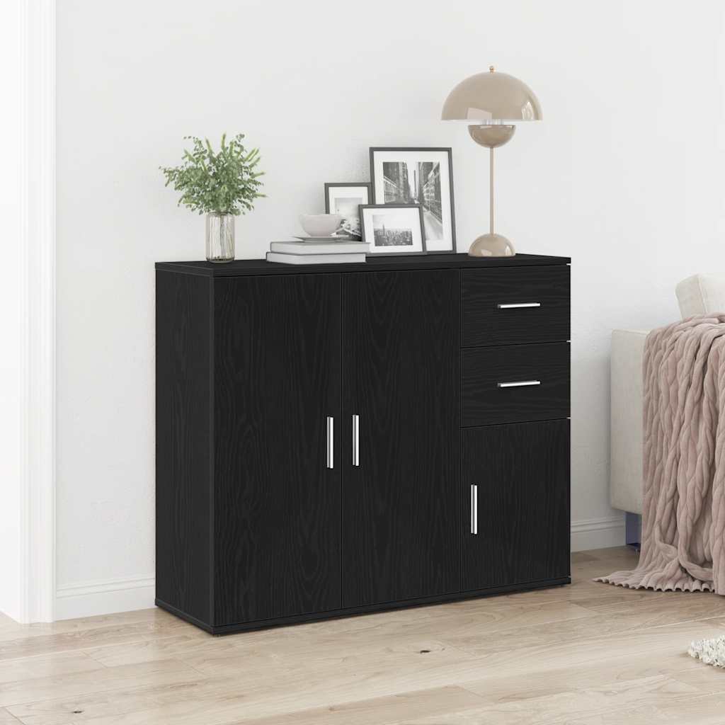 Aparador Clásico HKH en Madera de Ingeniería 91 X 29,5 X 75 Cm - Roble Negro