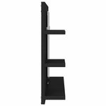HKH Armário com Espelho de Casa de Banho em Carvalho - 90x11x45 Cm - Preto