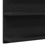 HKH Armário com Espelho de Casa de Banho em Carvalho - 90x11x45 Cm - Preto