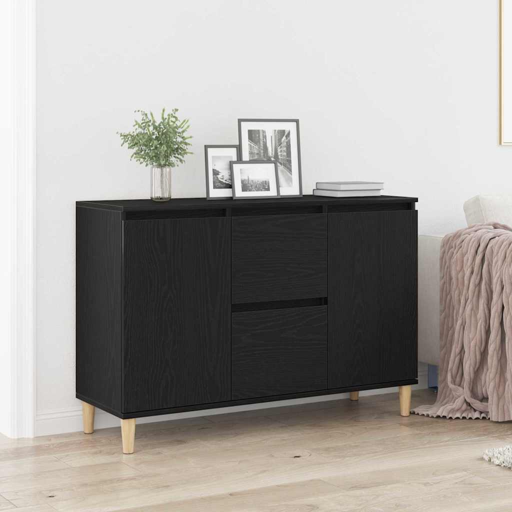Aparador Moderno HKH de Madera Procesada con Puerta Empotrada - Negro