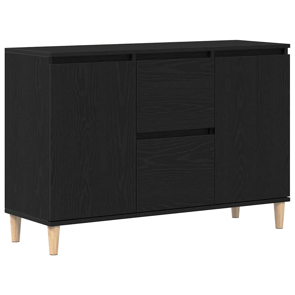 Aparador Moderno HKH de Madera Procesada con Puerta Empotrada - Negro