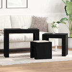 HKH Conjunto de 3 Peças HKH Mesa de Ninho - Carvalho Preto