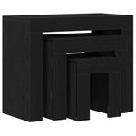 HKH Conjunto de 3 Peças HKH Mesa de Ninho - Carvalho Preto