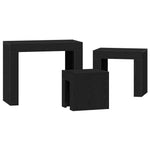 HKH Conjunto de 3 Peças HKH Mesa de Ninho - Carvalho Preto
