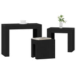 HKH Conjunto de 3 Peças HKH Mesa de Ninho - Carvalho Preto