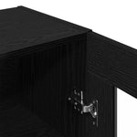 HKH Armario de Pared Moderno de Madera Procesada con 2 Puertas - Roble Negro
