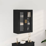 HKH Armario de Pared Moderno de Madera Procesada con 2 Puertas - Roble Negro