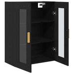 HKH Armario de Pared Moderno de Madera Procesada con 2 Puertas - Roble Negro