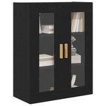 HKH Armario de Pared Moderno de Madera Procesada con 2 Puertas - Roble Negro