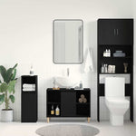 HKH Mueble de Lavabo en Roble - 80x33x60 cm - Negro