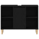 HKH Mueble de Lavabo en Roble - 80x33x60 cm - Negro