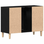 HKH Mueble de Lavabo en Roble - 80x33x60 cm - Negro