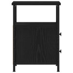 HKH Conjunto de 2 Mesas de Cabeceira Madeira Projetada - Carvalho Preto