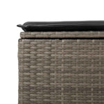 HKH 2 Pcs Conjunto Sofás Jardim Almofadões Vime Pe/acácia - Cinzento