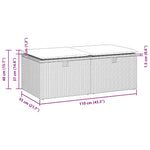 HKH 2 Pcs Conjunto Sofás Jardim Almofadões Vime Pe/acácia - Cinzento