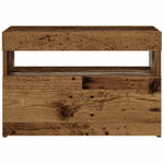 HKH Mesa de Cabeceira com Led em Derivados de Madeira Madeira Velha