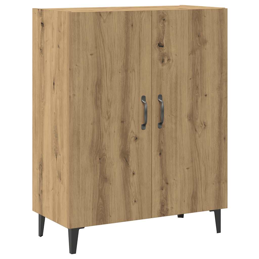 HKH Aparador alto de madera - 69,5 x 34 x 180 cm - Roble Artesanal