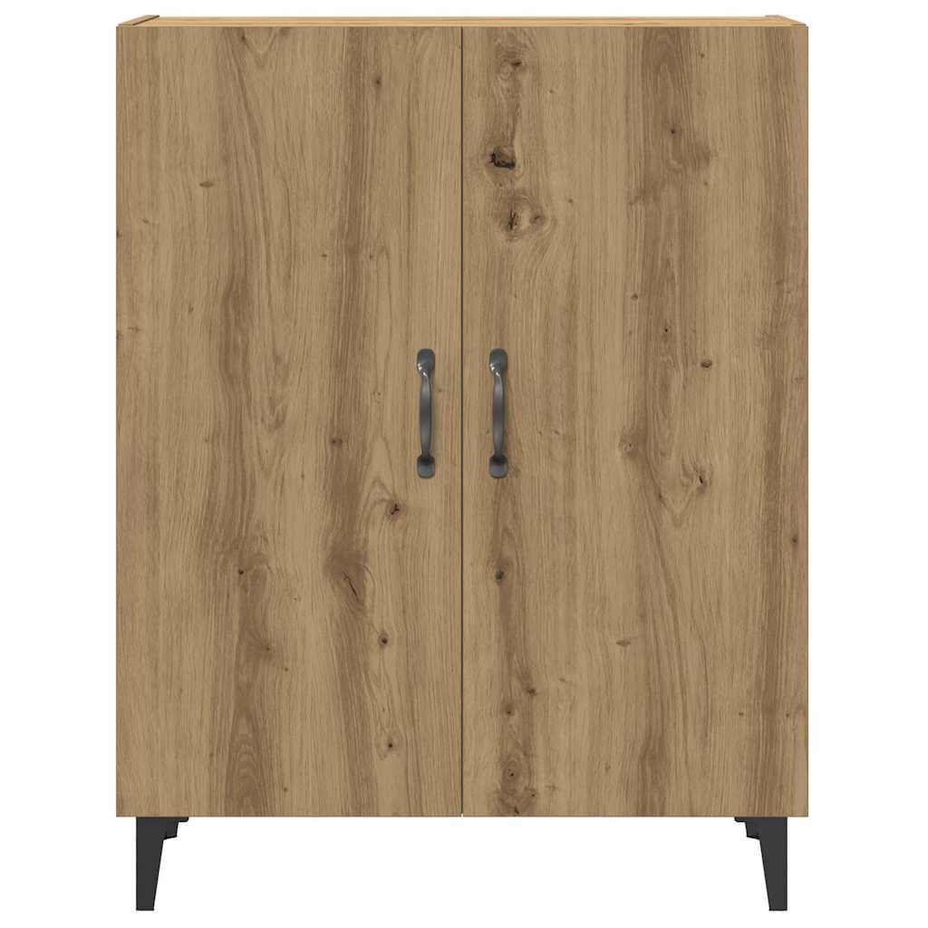 HKH Aparador alto de madera - 69,5 x 34 x 180 cm - Roble Artesanal