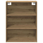 HKH Aparador alto de madera - 69,5 x 34 x 180 cm - Roble Artesanal