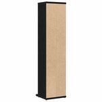 HKH Armario para CD de Madera Contrachapada en Roble - 21x20x88 Cm - Negro