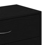 Aparador moderno HKH de madera procesada con 2 puertas - Roble negro